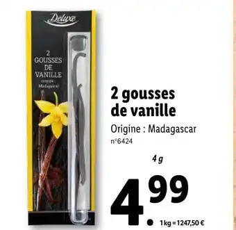 Lidl 2 Gousses de Vanille offre