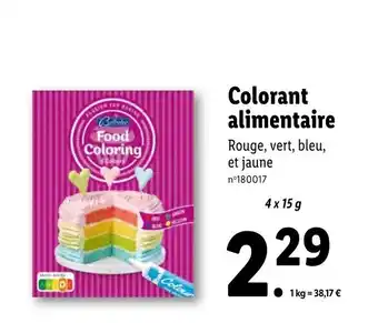 Lidl Colorant Alimentaire offre