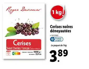 Lidl Cerises Noires Dénoyautées offre