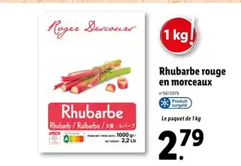 Lidl Rhubarbe Rouge en Morceaux offre