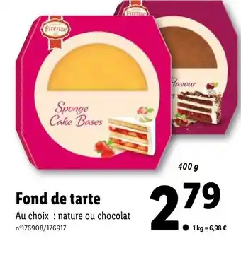 Lidl Fond de Tarte offre