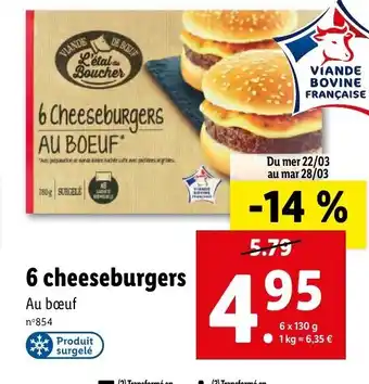 Lidl 6 Cheeseburgers offre