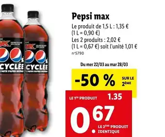 Lidl Pepsi Max offre