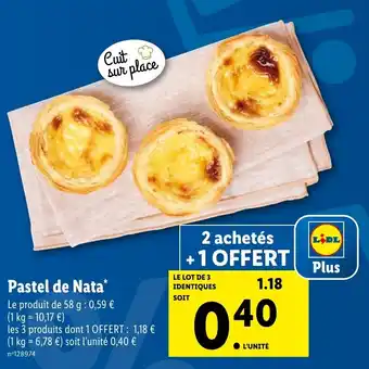 Lidl Pastel de Nata offre