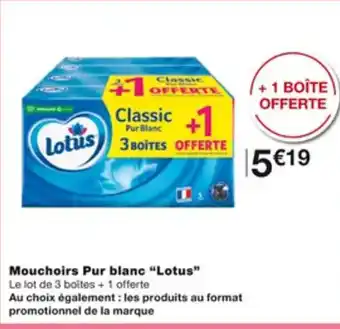 Mouchoirs Pur Blanc "Lotus"