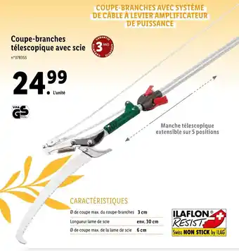 Lidl Coupe-Branches Télescopique Avec Scie offre