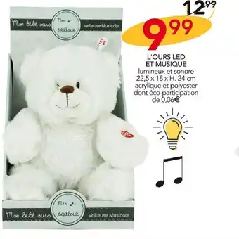 Stokomani L'Ours Led et Musique offre