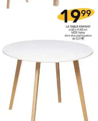 Stokomani La Table Enfant offre