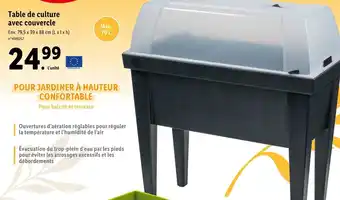 Lidl Table de Culture Avec Couvercle offre