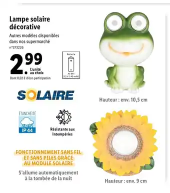 Lidl Lampe Solaire Décorative offre