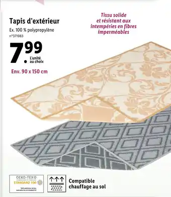 Lidl Tapis D'Exterieur offre