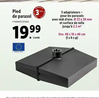 Lidl Pied De Parasol offre