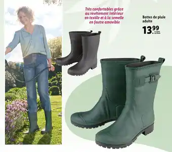 Lidl Bottes De Pluie Adulte offre