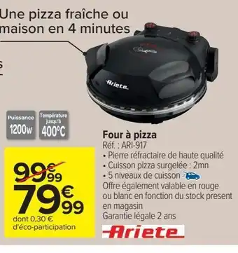 Carrefour Four à pizza offre