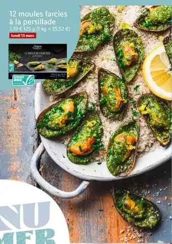 Lidl 12 Moules Farcies À La Persillade offre