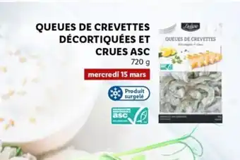 Queues de Crevettes Décortiquées Et Crues ASC