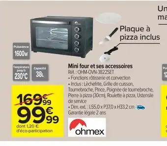 Carrefour Mini four et ses accessoires offre