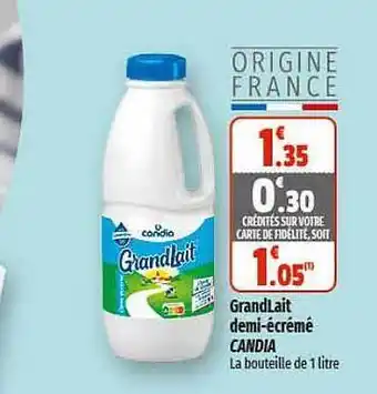 Coccimarket Grand lait demi-écrémé candia offre