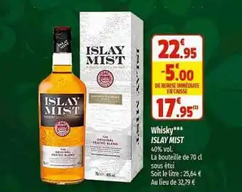 Coccinelle Express Whisky islay mist offre