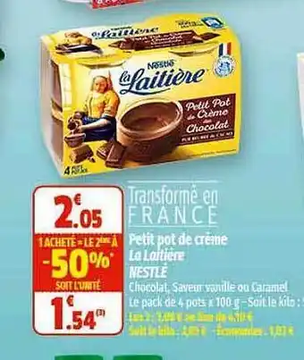 Coccinelle Express Petit pot de crème la laitière nestlé offre