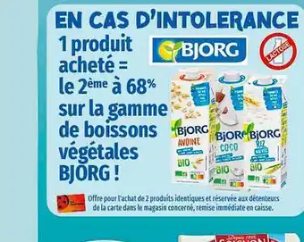Coccinelle Express La gamme de boissons végétales bjorg offre