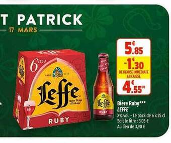 Coccimarket Bière ruby leffe offre