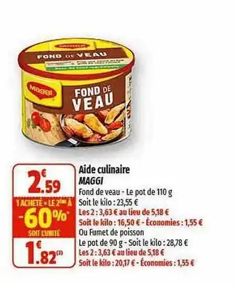 Coccinelle Supermarché Aide culinaire maggi offre