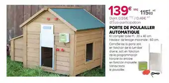 Porte de poulailler automatique