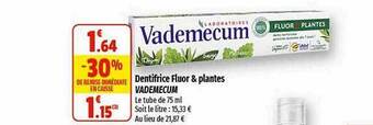Coccinelle Supermarché Dentifrice fluor & plantes vademecum offre
