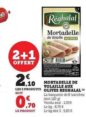 Mortadelle de volaille aux olives réghalal