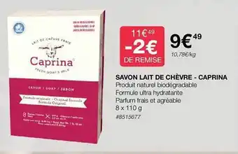 Costco Savon lait de chèvre - caprina offre