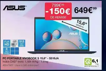 Costco Pc portable vivobook s 15,6 offre