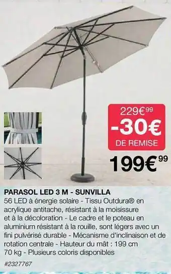 Costco Parasol led 3 m - sunvilla offre