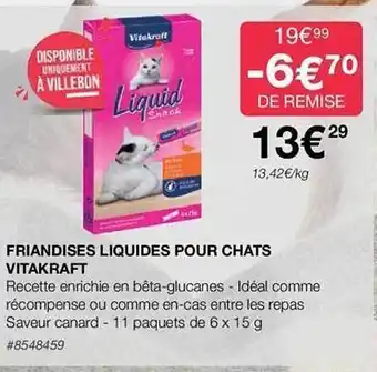 Friandises liquides pour chats vitakraft