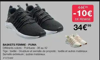 Costco Baskets femme -puma offre