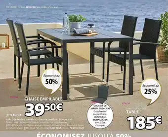 Table de jardin maderup + chaise empilable gudhjem jutlandia