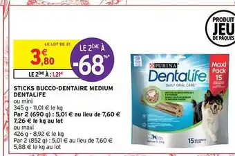 Sticks bucco-dentaire medium dentalife