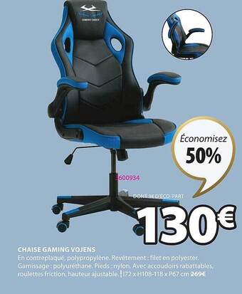 JYSK Chaise gaming vojens offre