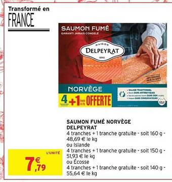 Intermarché Saumon fumé norvège delpeyrat offre