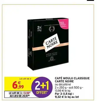 Intermarché Express Café moulu classique carte noire offre