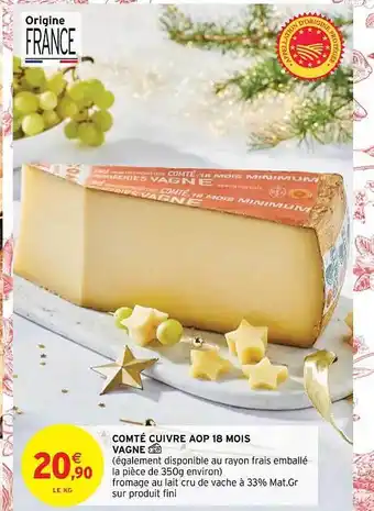 Comté cuivre aop 18 mois vagne