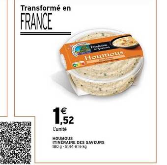 Intermarché Houmous itinéraire des saveurs offre