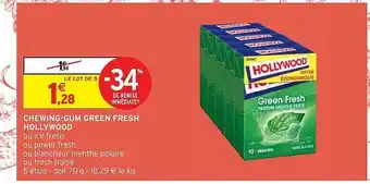 Intermarché Chewing-gum green fresh hollywood offre