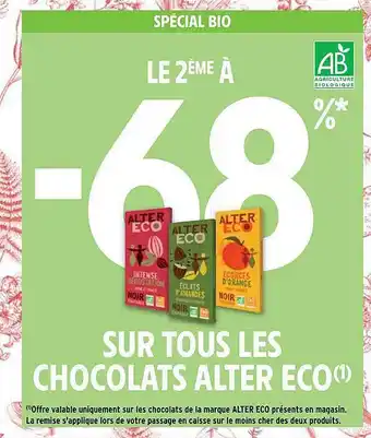 Intermarché Les chocolats alter éco offre