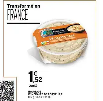 Intermarché Express Houmous itinéraire des saveurs offre
