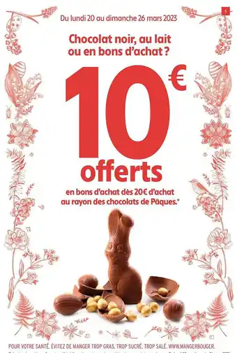 Intermarché Rayon des chocolats de pâques offre