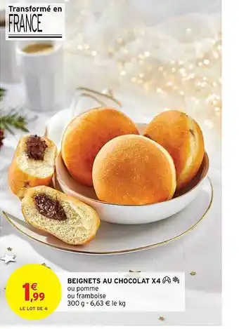 Intermarché Express Beignets au chocolat x 4 offre