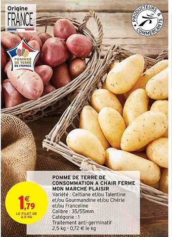 Intermarché Express Pomme de terre de consommation à chair ferme mon marché plaisir offre