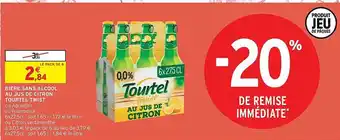 Intermarché Bière sans alcool au jus de citron tourtel twist offre
