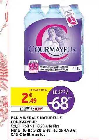 Intermarché Eau minérale naturelle courmayeur offre